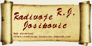 Radivoje Josipović vizit kartica